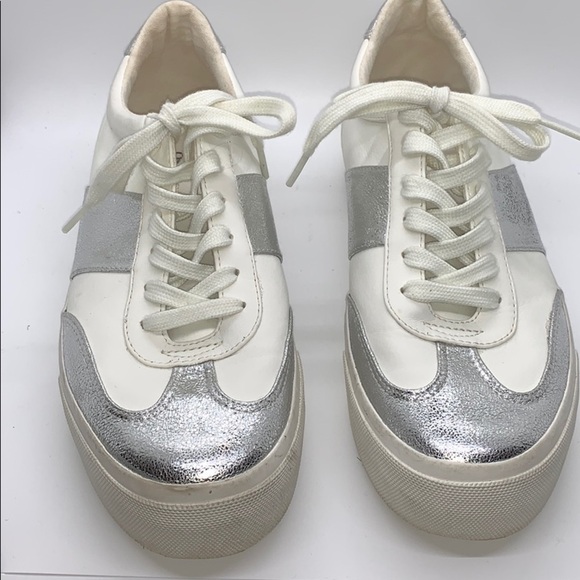 ASOS silver & white mens sneakers size-8 - Picture 1 of 6
